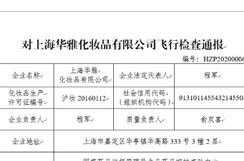 上海华雅化妆品公司曾多次发布违法广告