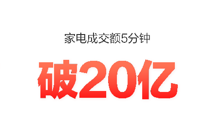 京东家电5分钟破20亿，天猫382个品牌破亿 